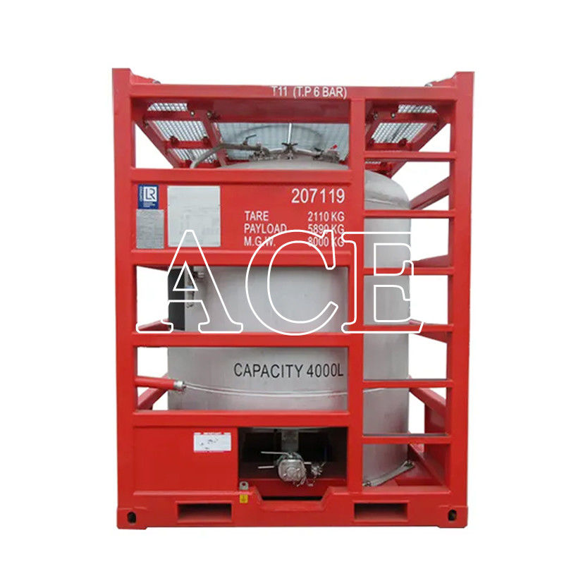 2900L-5000L Kapazität vertikaler Offshore-Tankbehälter mit Aufzugsrahmen Schweißnaht Säure Reinigung und Passivierung Finish
