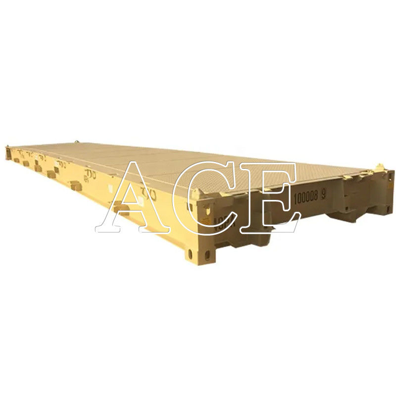 12 Meter 40 Fuß CSC-zertifizierte Trockenstahlcontainerplattform mit inneren Abmessungen von 12192 x 2438 x 482 mm