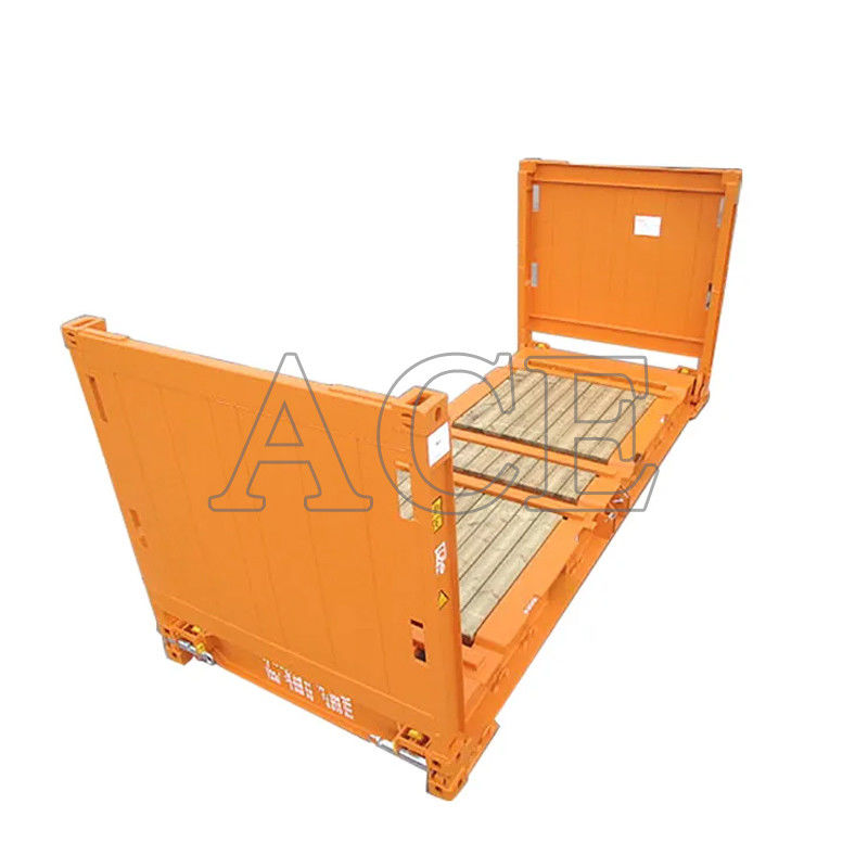 20ft 20ft 20 Flat Rack Flat Rack Container Ozeanische Schiffscontainer Tare Gewicht 2750KGS Boden 28mm Sperrholz Boden