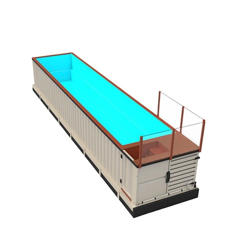 40 Fuß Schwimmbad für Schiffscontainer im Außenbereich mit langlebiger Corten-A-Struktur und Sperrholzboden