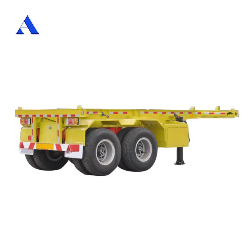 angepasstes Container-Chassis 2 Achsen-Skelett-Semi-Anhänger für den Transport von 20 Fuß-Schifffahrzeugcontainern