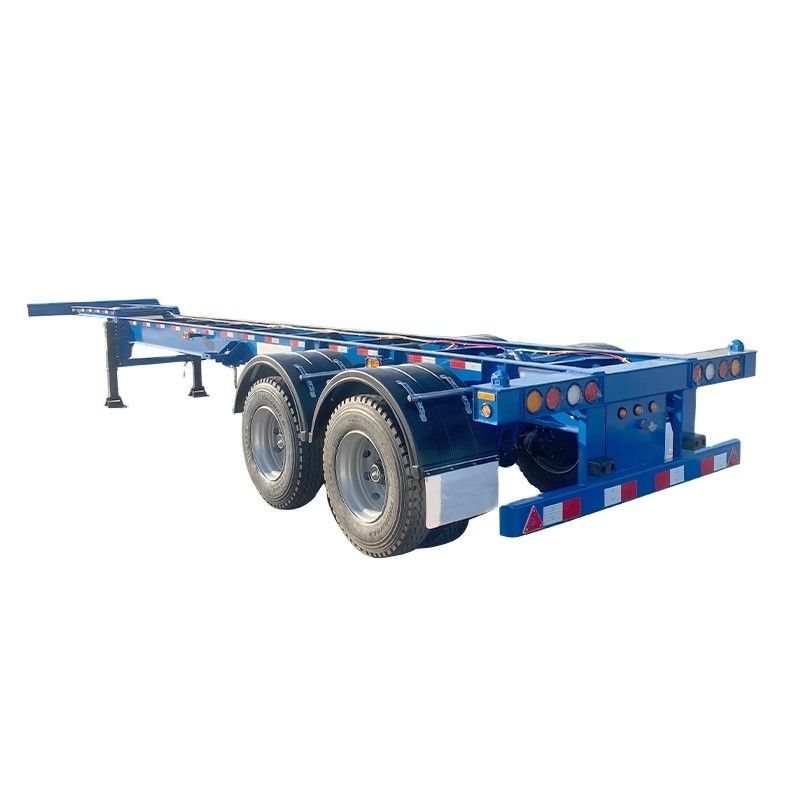 12R22.5 Linglong Reifen 2 Achse 40ft 20ft Schifffahrtschassis mit Gänsenhals Skeleton Lkw-Rahmen Halbanhänger Container