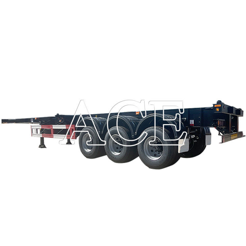 Lkw-Anhänger 40ft Stahl-Schifffahrzeug-Container Semi-Anhänger 3 Achsen Skelettrahmen Transport-Chassis für die Ladung von Fracht