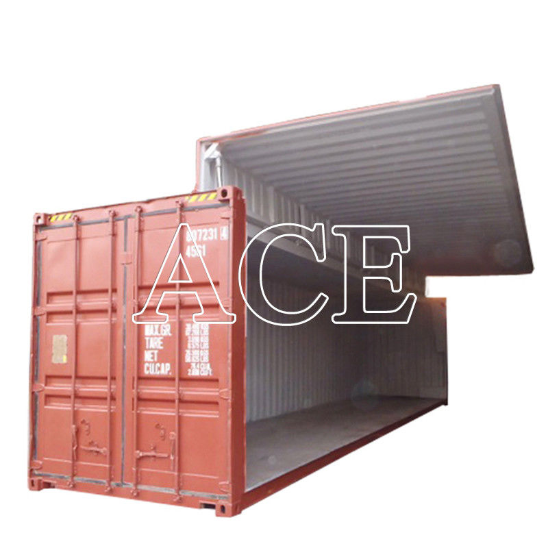 40 Fuß Flügel Fliegende offene Seiten Tür Versandcontainer mit elektrischen Hydraulikzylinder CSC-Platte und 76,4 CBM Kapazität