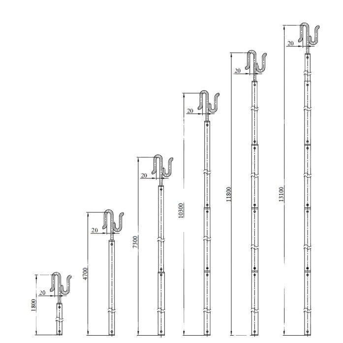 Behälter Lashing-Ausrüstung Betriebsstange Aluminium-Twist Lock Teleskopröhre Probe mit Lashing-Bar
